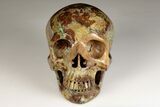Realistic, Polished Autumn Jasper Skull #199601-1